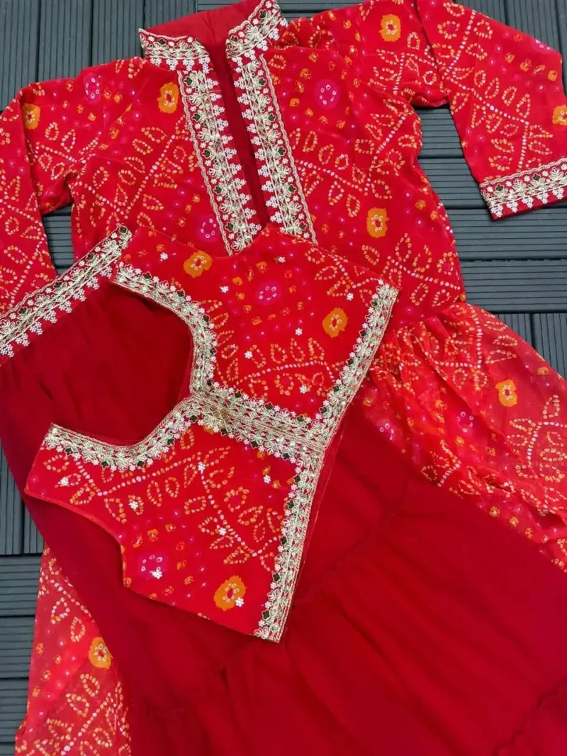 Super Trending Party Wear Georgette Shrug With Lehenga