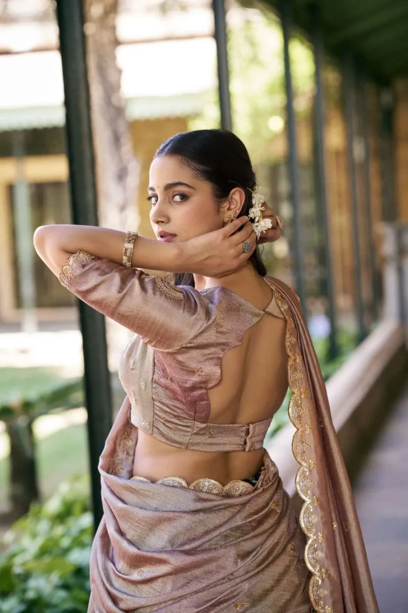 Chiku Gold Crush Wedding Bridesmaid Designer Lehenga
