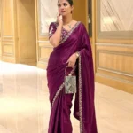 Designer Party Wear Embroidered Lace Saree With Stitched Blouse