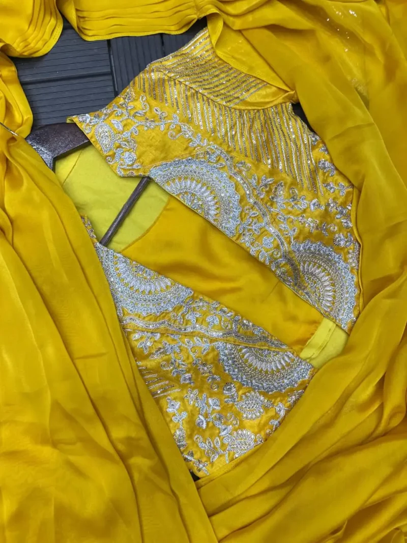 Indowestern Designer Embroidered Stitched Saree With Koti