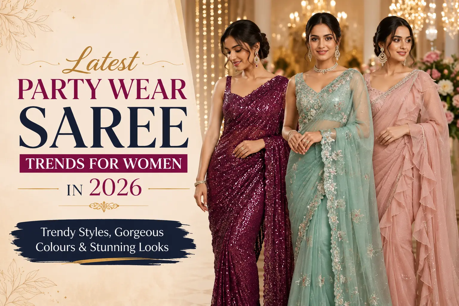 Latest Party Wear Saree Trends for Women in 2026 1 Latest Party Wear Trends for Women | Bella Signora