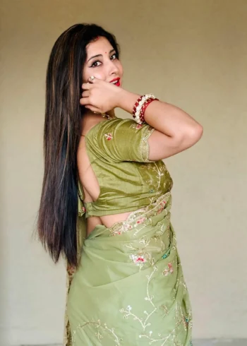 Pista Green Soft Star Georgette Party Wear Designer Saree