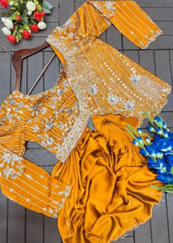 Sequence Embroidered Indowestern Wedding Lehenga Choli