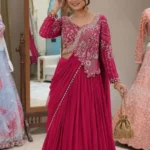Sequence Embroidered Indowestern Wedding Lehenga Choli