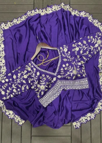 Trending Grey Designer Party Wear Stitched Lehenga Choli