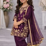 Chinos Silk Stitched Eid Special Top And Palazzo For Kids