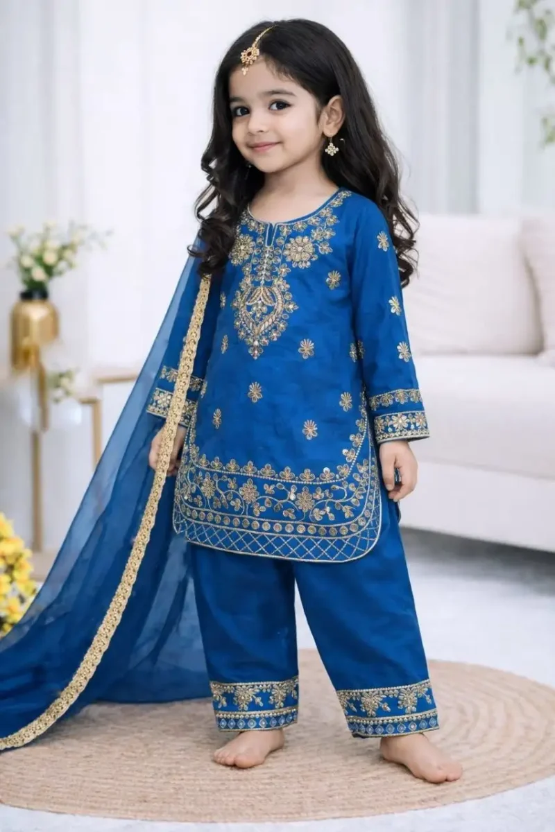 Designer Kids Top And Palazzo Suit For Eid And Ramzan