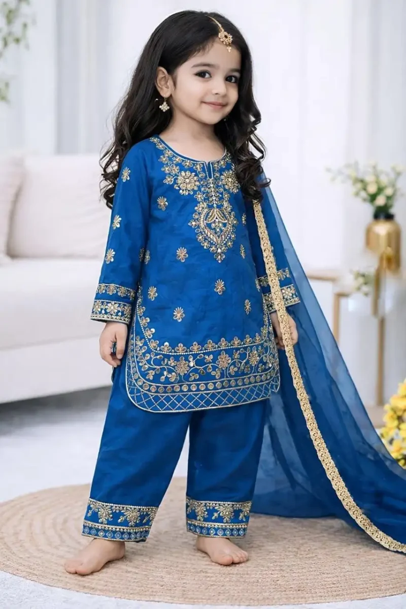 Designer Kids Top And Palazzo Suit For Eid And Ramzan