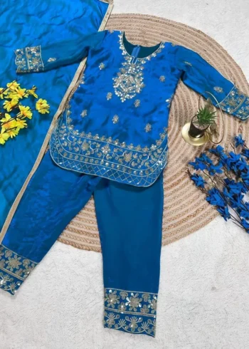 Designer Kids Top And Palazzo Suit For Eid And Ramzan
