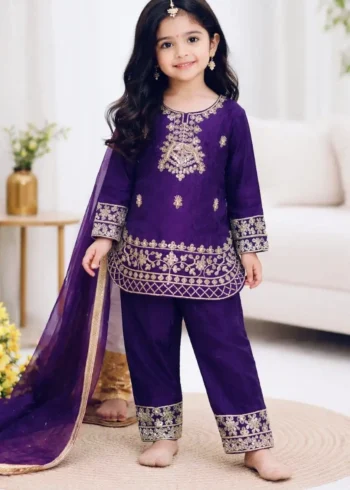 Designer Kids Top And Palazzo Suit For Eid And Ramzan