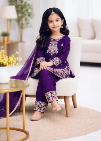 Designer Kids Top And Palazzo Suit For Eid And Ramzan