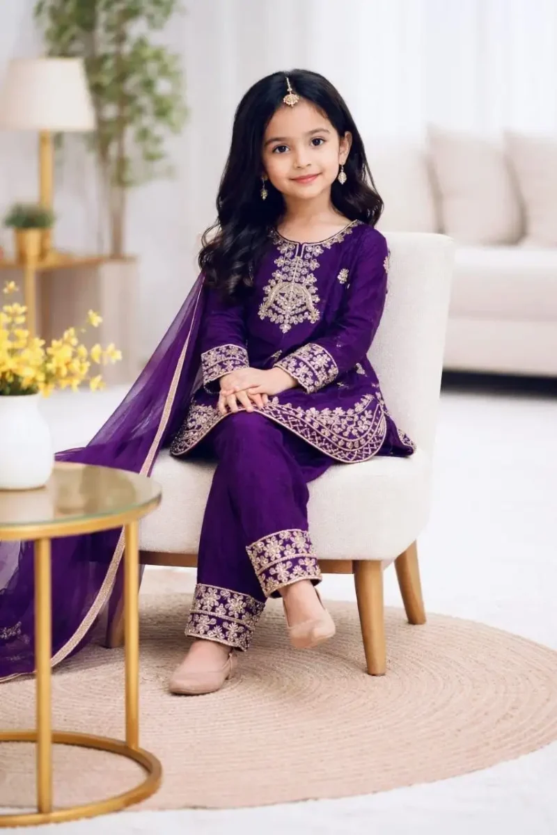 Designer Kids Top And Palazzo Suit For Eid And Ramzan