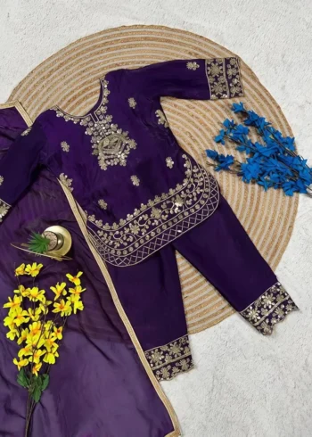 Designer Kids Top And Palazzo Suit For Eid And Ramzan