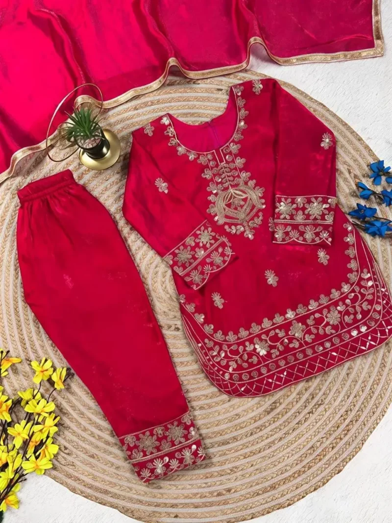 Designer Kids Top And Palazzo Suit For Eid And Ramzan