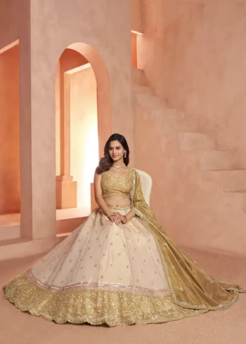 Dreamy Designer Girlish Lehenga With Handcrafted Embellishments For Engagement