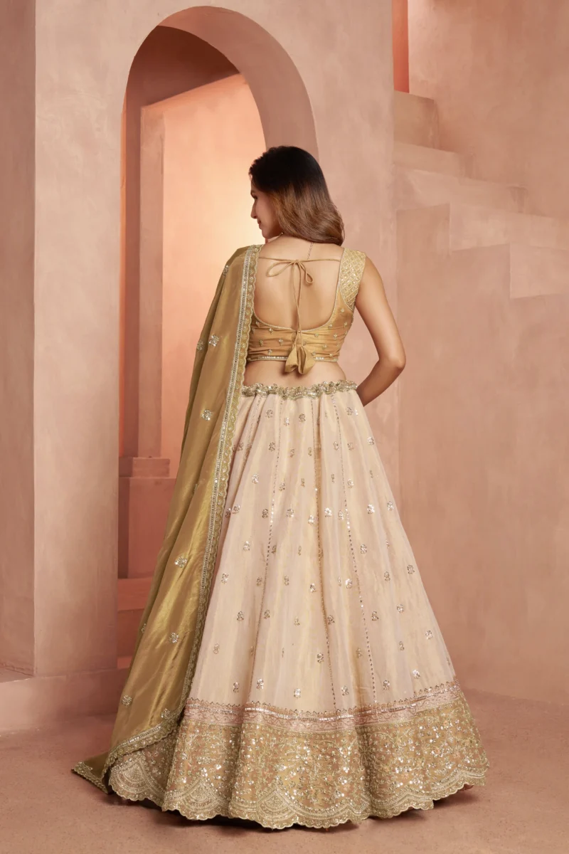 Dreamy Designer Girlish Lehenga With Handcrafted Embellishments For Engagement