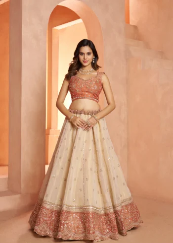 Dreamy Designer Girlish Lehenga With Handcrafted Embellishments For Engagement