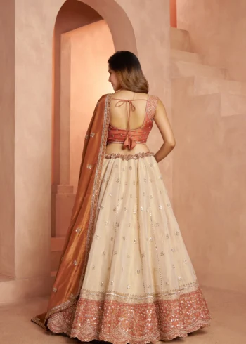 Dreamy Designer Girlish Lehenga With Handcrafted Embellishments For Engagement