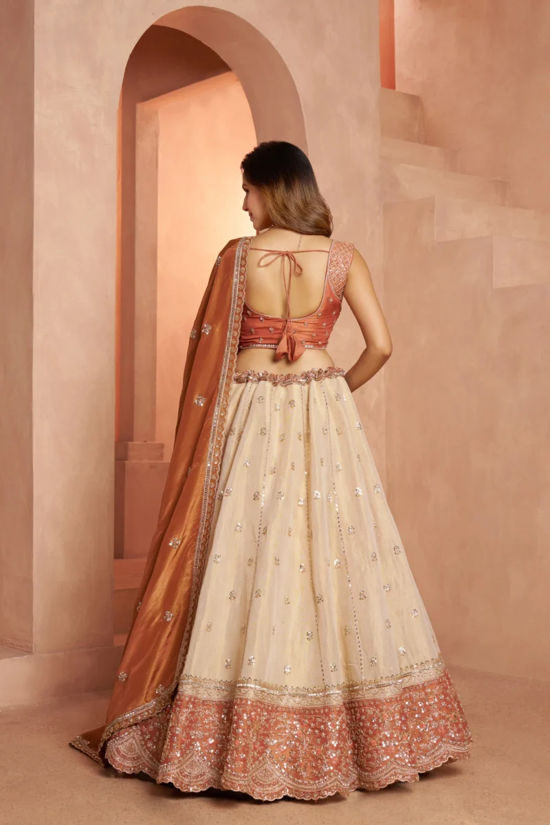 Dreamy Designer Girlish Lehenga With Handcrafted Embellishments For Engagement