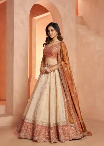 Dreamy Designer Girlish Lehenga With Handcrafted Embellishments For Engagement