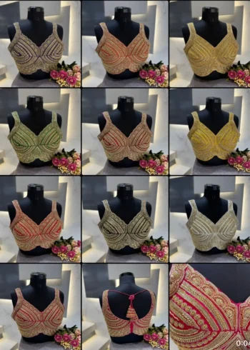 Heavy Beads Sequence Work Girlies Pattern Designer Blouse