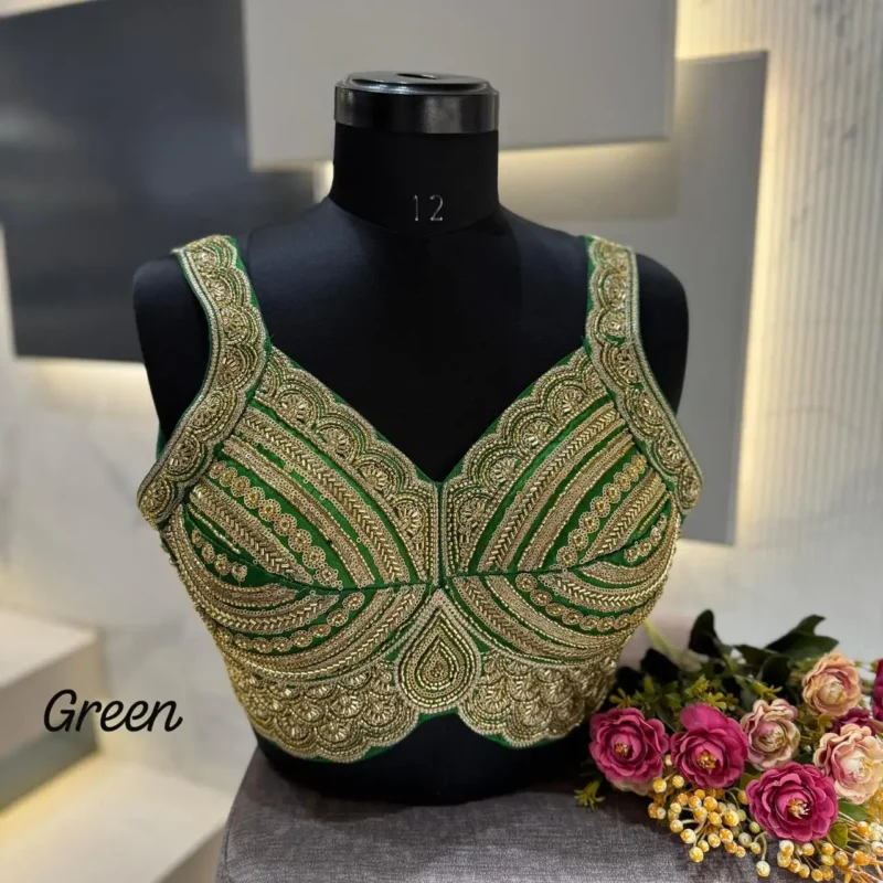 Heavy Beads Sequence Work Girlies Pattern Designer Blouse