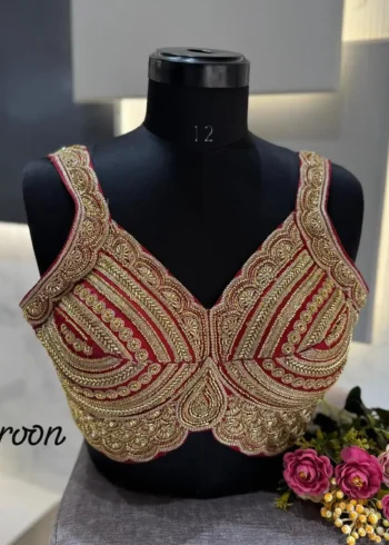Heavy Beads Sequence Work Girlies Pattern Designer Blouse