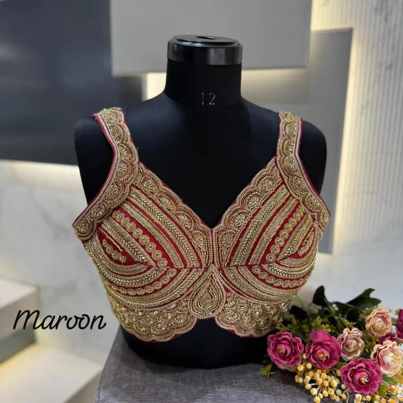 Heavy Beads Sequence Work Girlies Pattern Designer Blouse