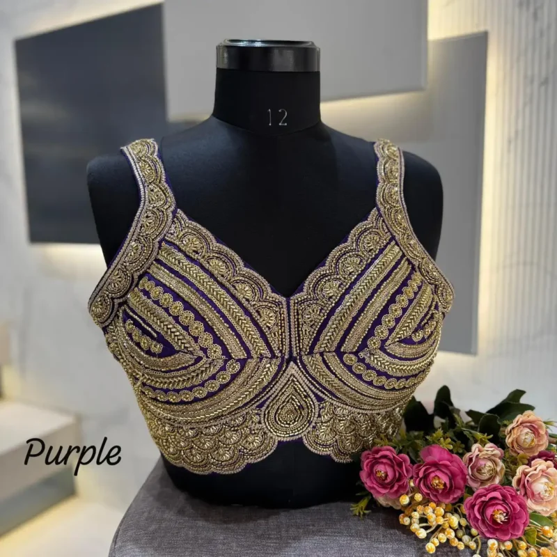Heavy Beads Sequence Work Girlies Pattern Designer Blouse