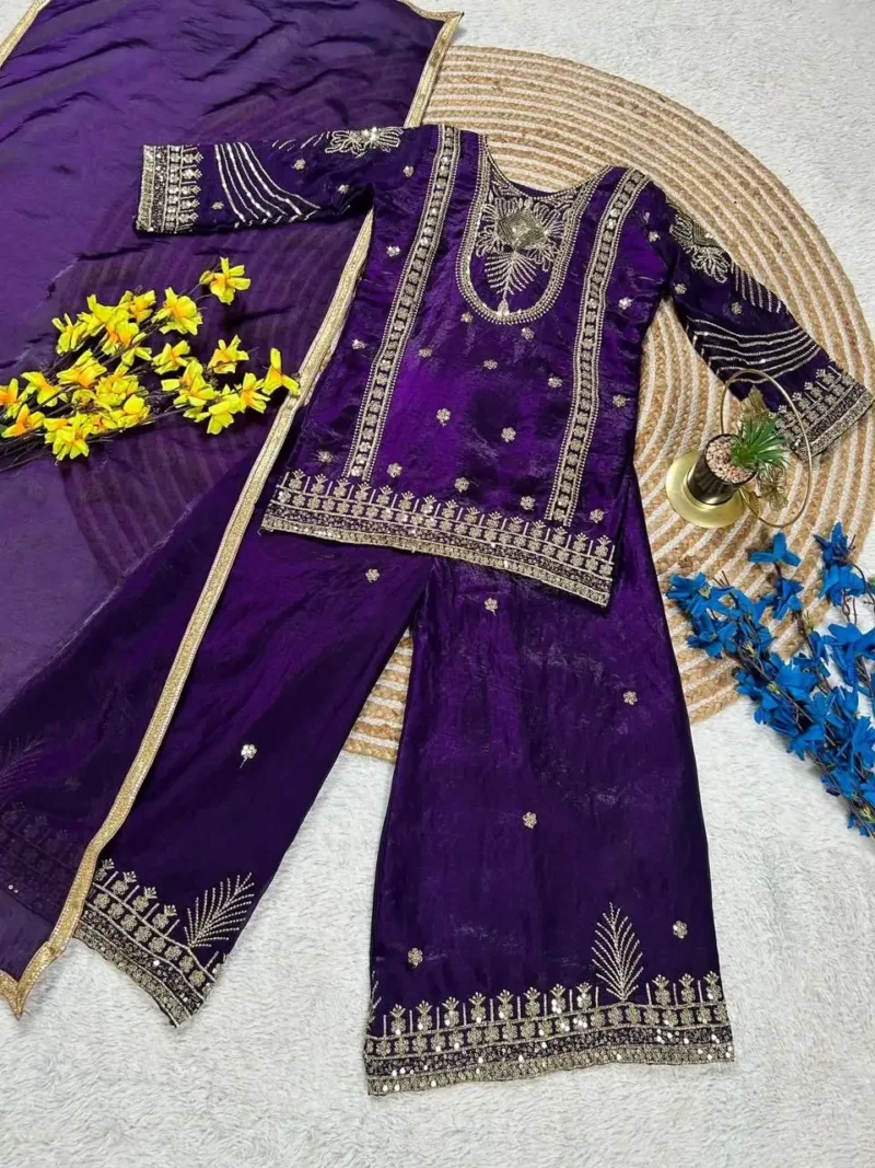 Fendy Silk Designer Wedding Salwar Suit For Kids Girls