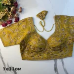 New Sabyasachi Inspired Heavy Embosed Long Stitch Work Blouse