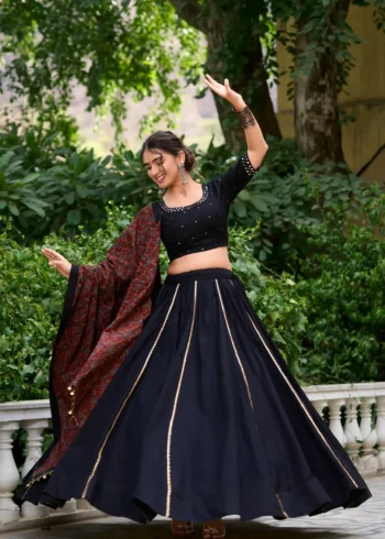 pure cotton gota patti navratri chaniya choli for garba