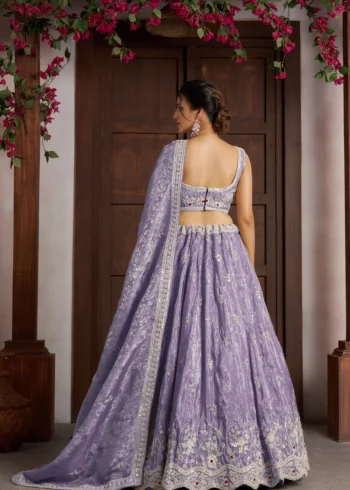 Radiant Haldi Mehendi Special Lehenga In Banarasi Tissue Fabric