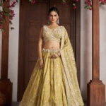 Radiant Haldi Mehendi Special Lehenga In Banarasi Tissue Fabric