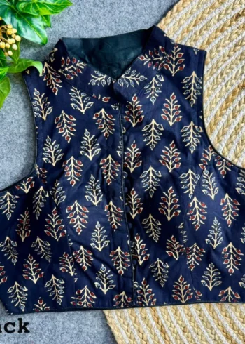 Summer Special Ajrakh Cotton Halter Neck Sleeveless Blouse