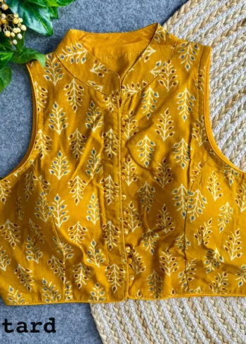 Summer Special Ajrakh Cotton Halter Neck Sleeveless Blouse