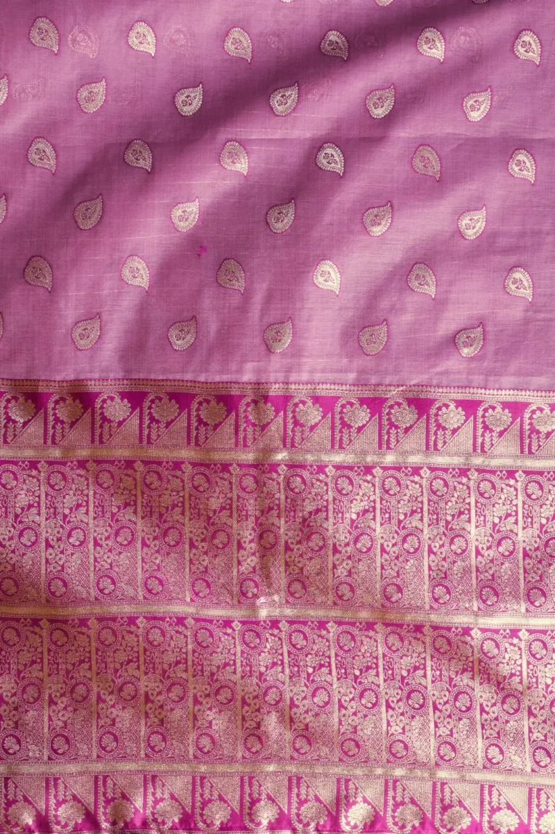 Baby Pink Colour Fancy Modal Banarasi Silk Saree real close work