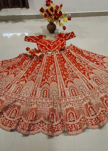rusk silk bridal lehenga choli real