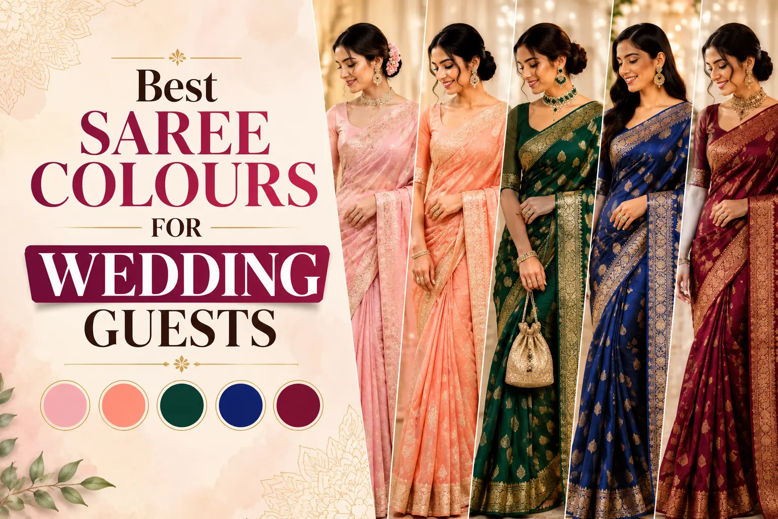 Saree Colours for Wedding Guests