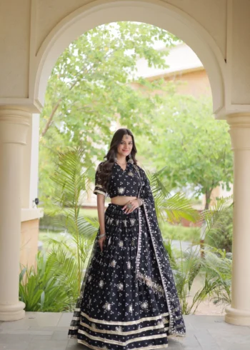 Bandhej Print Navratri Lehenga Choli with Dupatta & Gota Lace - Image 14