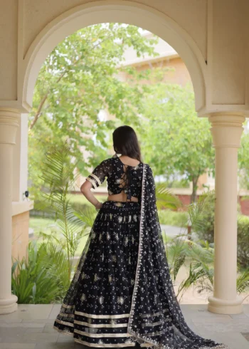 Bandhej Print Navratri Lehenga Choli with Dupatta & Gota Lace - Image 15