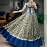 Chanderi Printed Navratri Lehenga with Real Mirror Lace and Stitched Blouse