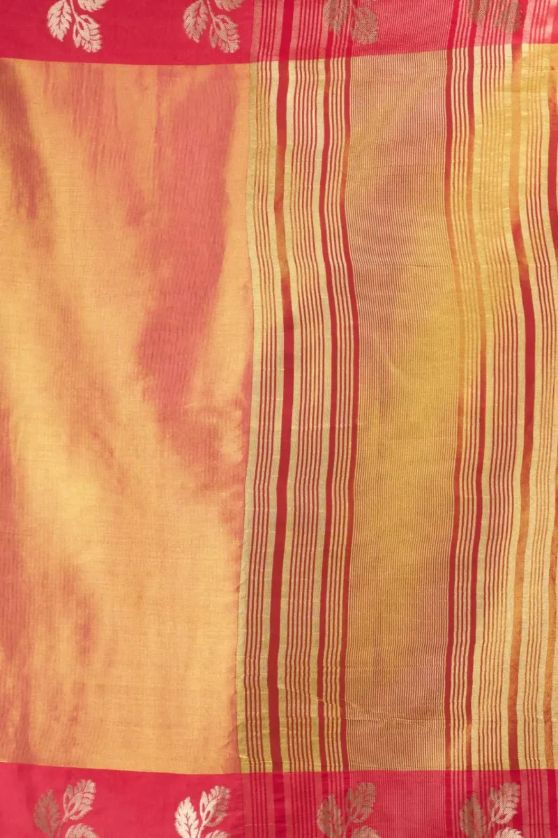 Baby Pink Soft Tissue Saree with Contrast Border & Jhallar pallu
