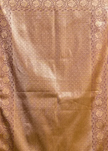 Pinkish Brown Colour Premium Soft Silk Wedding Saree with Jhallar pallu work