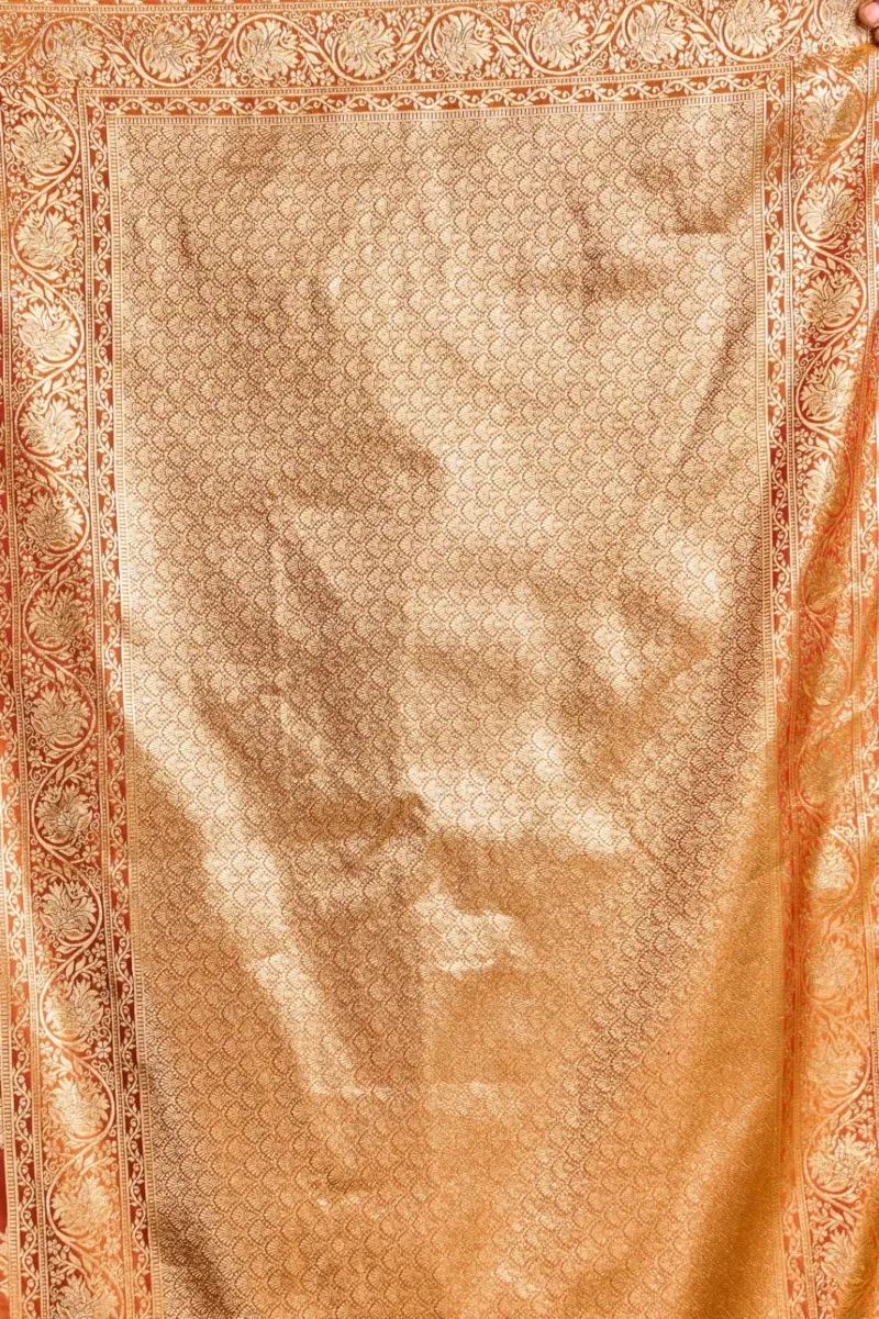 Orange Colour Premium Soft Silk Wedding Saree with Jhallar pallu