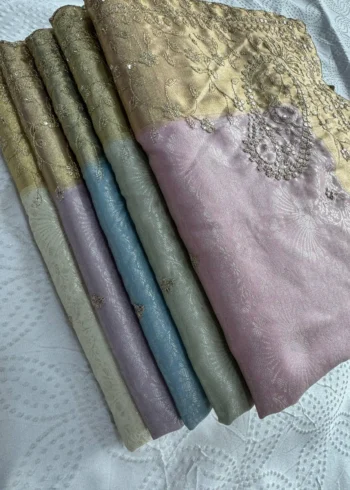 Pastel Pure Kanjivaram Silk Wedding Saree with Gold Zari Weaving Border all colours bundle
