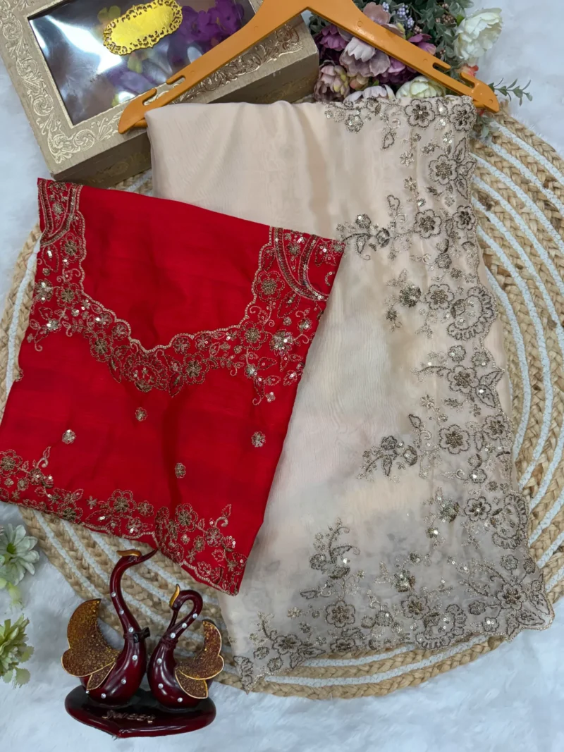 Rashmika Mandanna Inspired Bollywood Style Rangoli Silk Designer Saree live image