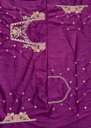 Royal Hathi Pure Kanjivaram Silk Heavy Embroidered Bridal Saree Blouse embroidery