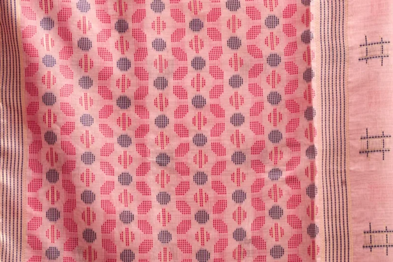 Soft Spun Cotton Saree with Jari Border & Jhallar - Image 18